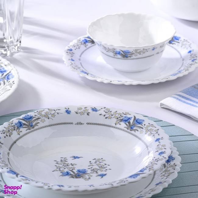 سرویس 26پارچه آرکوپال گلدن اپال  گل آبی محبوب