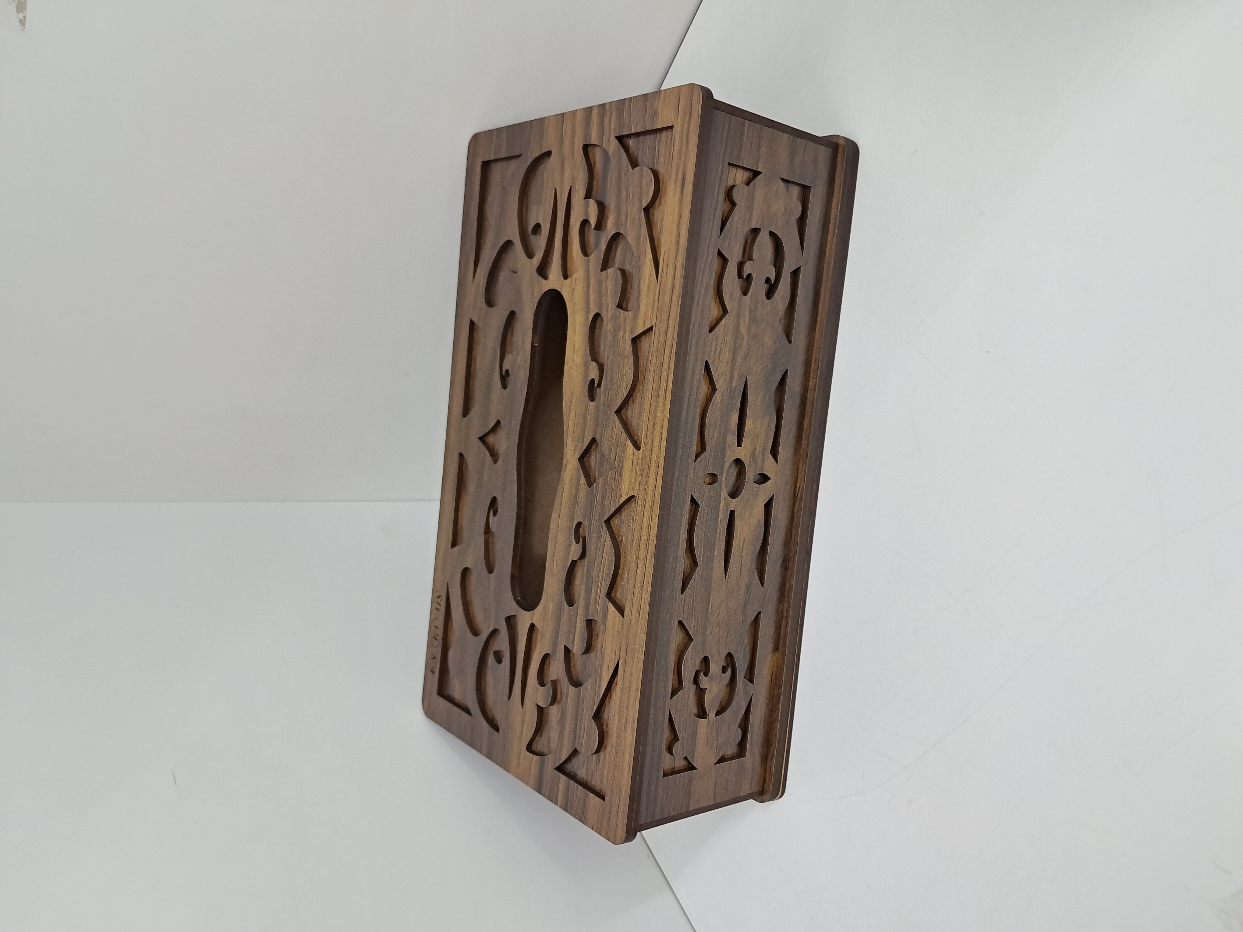 جا دستمال کاغذی معرق چوبی
